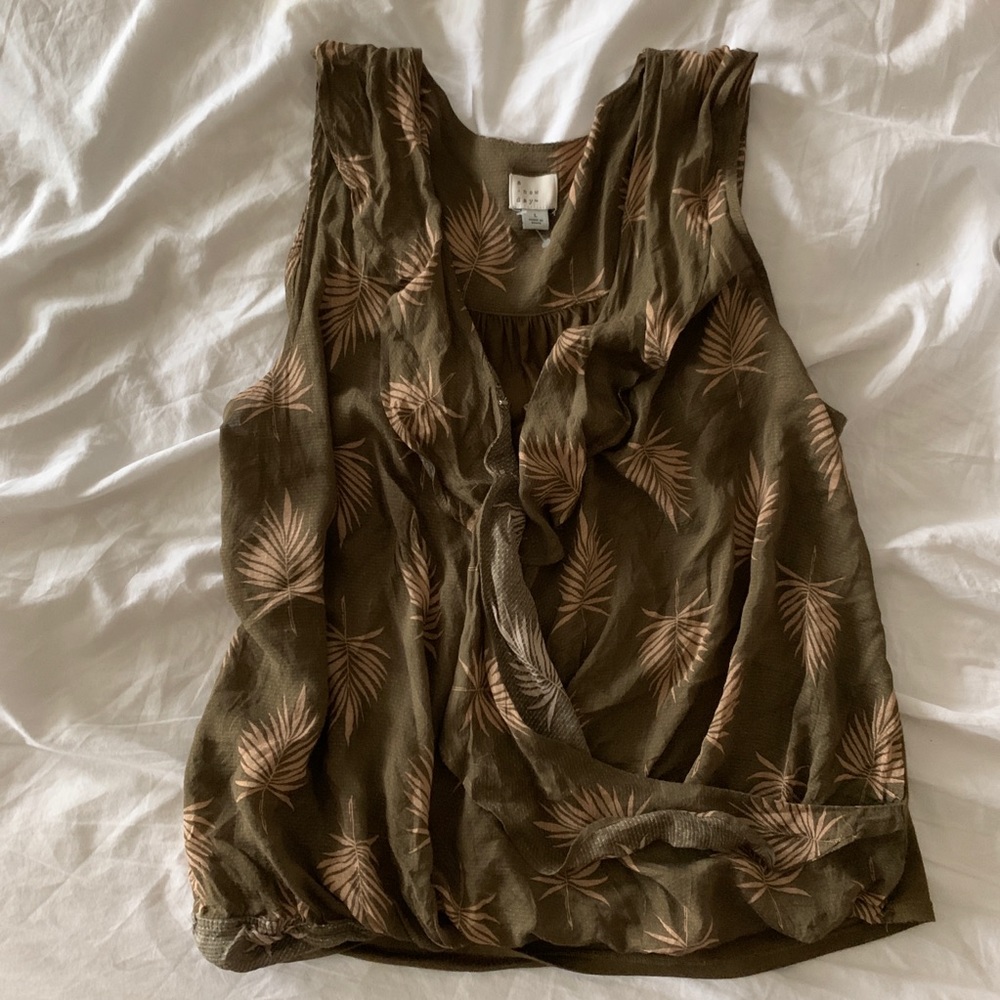 A New Day Wrap Top Size L